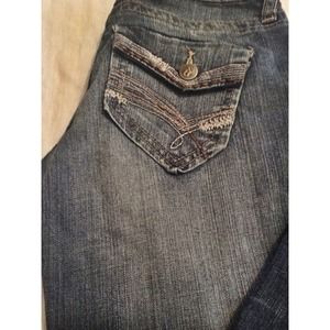 Flap pocket bootcut jeans
