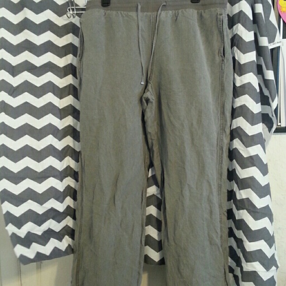 Gray linen pants
