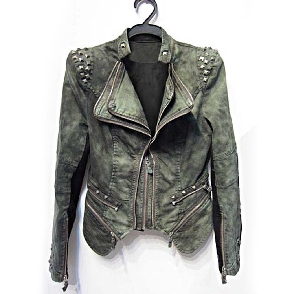 Stud Embellished Jacket