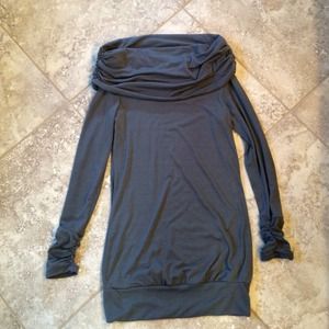 Charlotte ruse ruched over the shoulder sweater