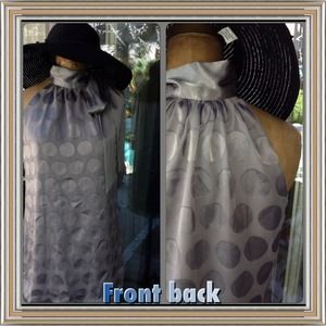 Beautiful light gray with darker gray dots dress