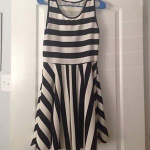 Striped skater dress