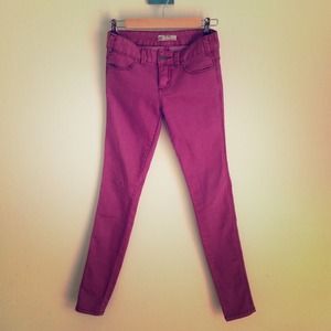 FREE PEOPLE magenta purple skinny jeans EUC