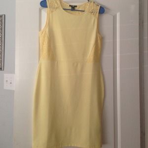 Yellow flower stitched dress