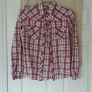 SOLD ON MERCARI red and grey plaid