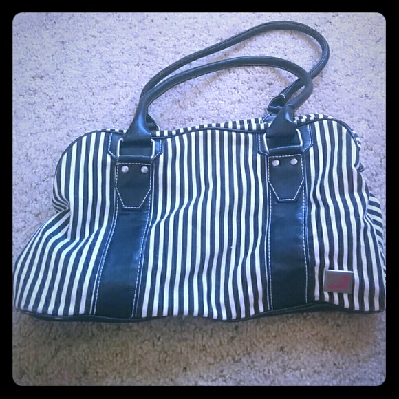 Roxy black and white striped purse / handbag