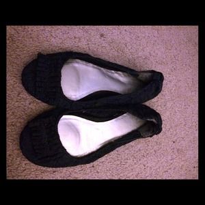 Flats black and blue