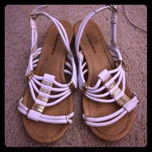 White sandals