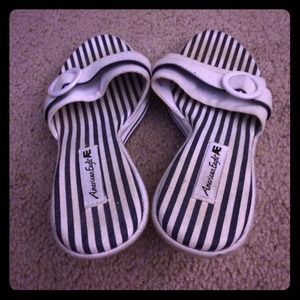 White and blue stripped