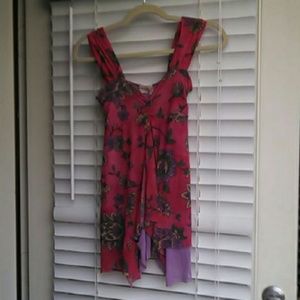 Sweet Pea asymmetrical mesh top