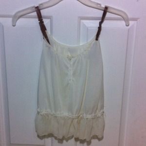 Cream dressy tank