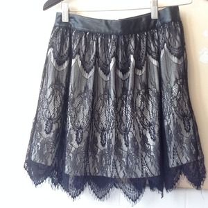Cute black/white lace skirt