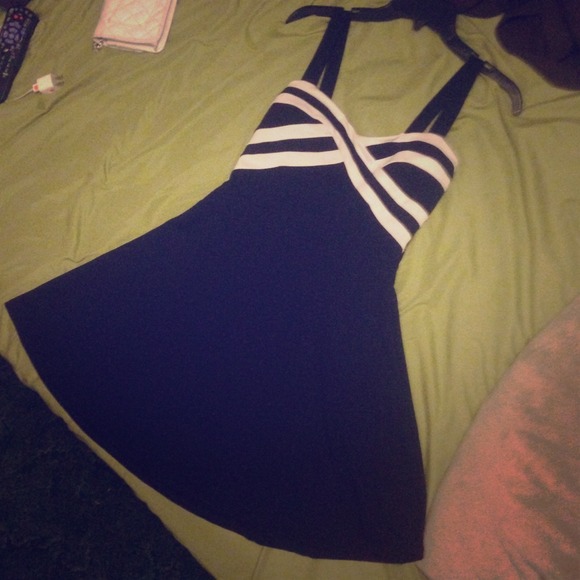 Black and White Skater Dress