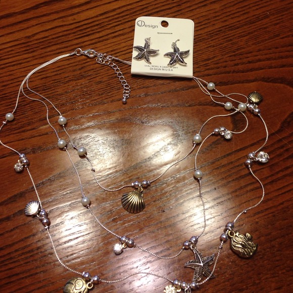 Necklace and earrings