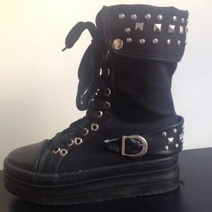 Studded high top sneakers!