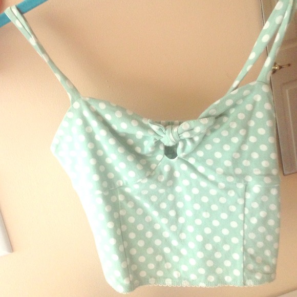 Cute mint crop top