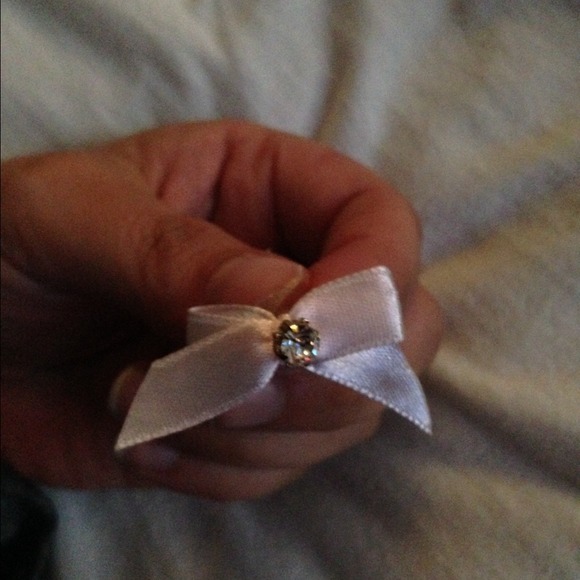 Pink bow earrings