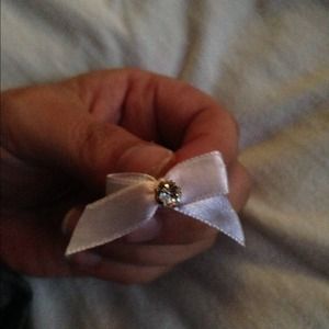 Pink bow earrings
