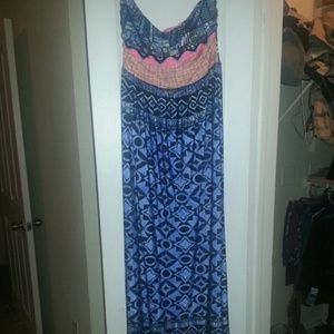 Long strapless dress