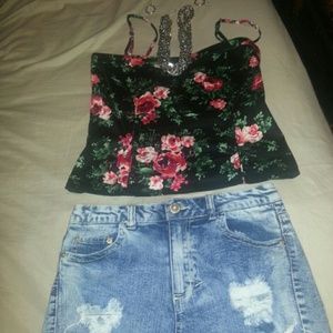 BUNDLE!.. high waist shorts with top