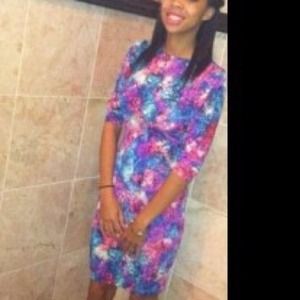 3/4 sleeve midi dress, paint splattered