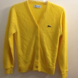 Yellow Lacoste cardigan