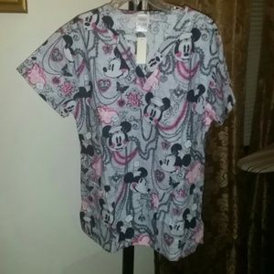 Minnie Mouse Scrub Top