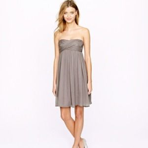 Jcrew chiffon strapless formal dress