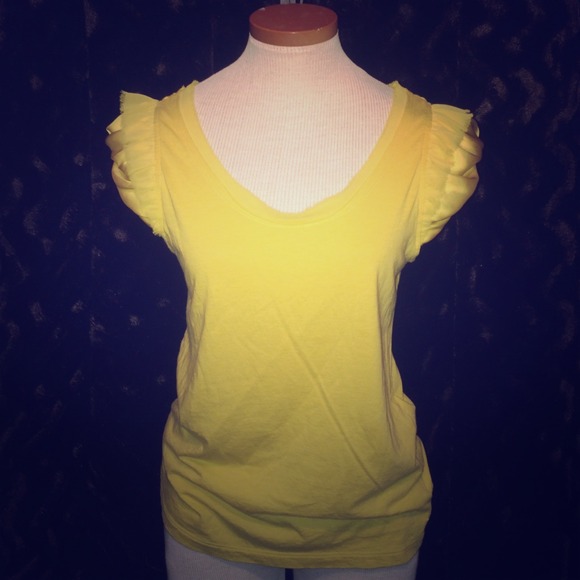 Yellow Ruffled Elle Top