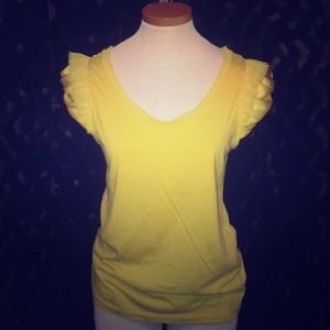 Yellow Ruffled Elle Top