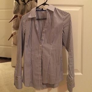 Express striped button up