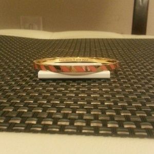 Kate spade bangle gold/Orange diagonal stripe