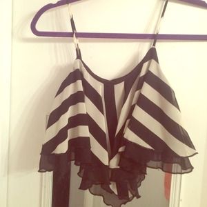 Black and white crop top