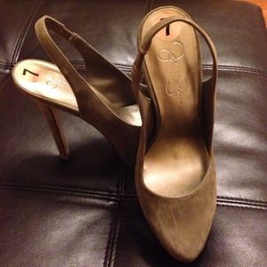 Jessica Simpson Warp . Suede slingback platform