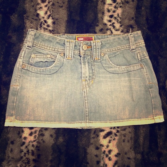 Blue Asphalt Ombré Jean Skirt - Picture 1 of 2