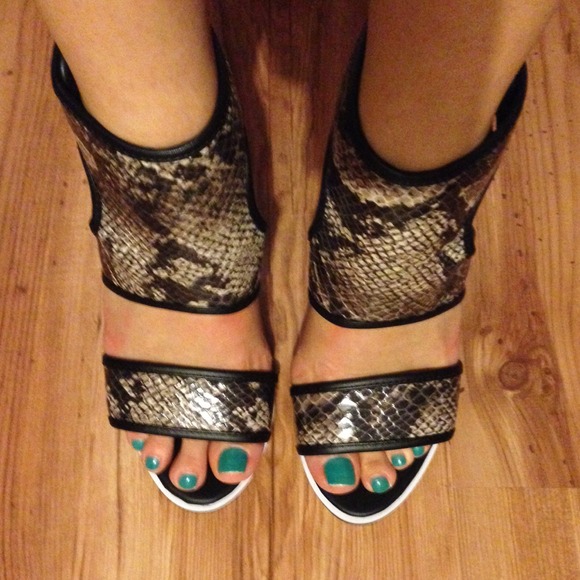 Snake print chunky heels (3X$30)