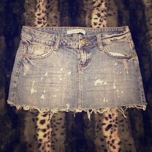 Forever 21 Distressed Jean Skirt Size Small
