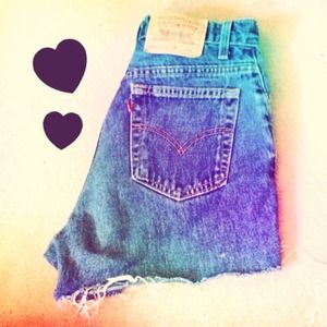 Levi's high waisted shorts