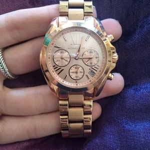 Rose Gold Michael Kors 'Bradshaw' Watch