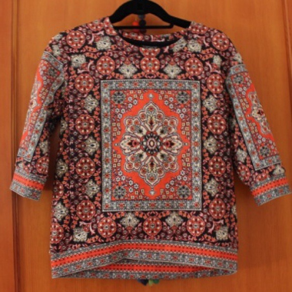 TOPSHOP Printed Sweater