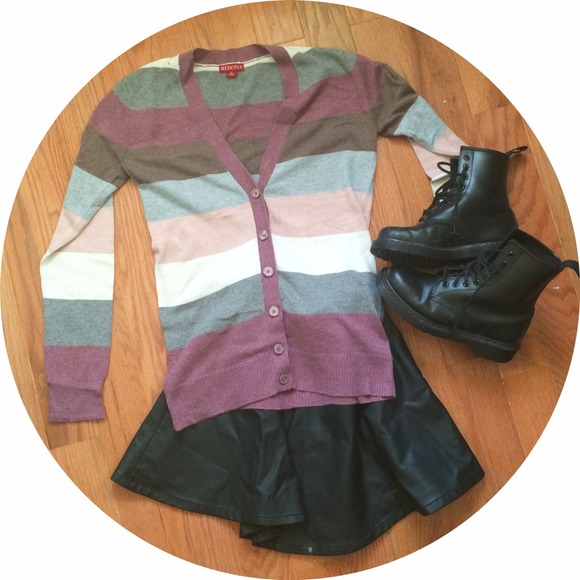 Striped Cardigan Sweater