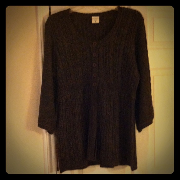 Motherhood Maternity Brown Button Down Sweater