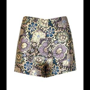 Shiny floral shorts
