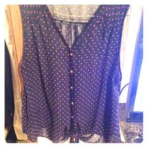 Agaci tank top with pink hearts