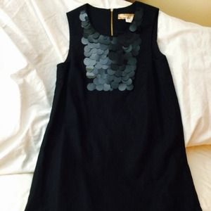 Linen & sequined sassy shift dress