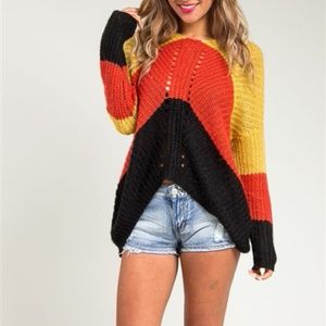 Mustard Wide Stripe Shirt