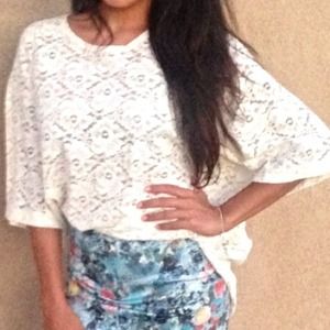 Vintage Oversized Lace Blouse