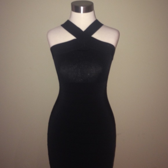 Black express bandage dress