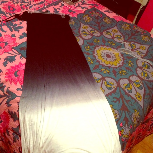 Boho ombré maxi skirt