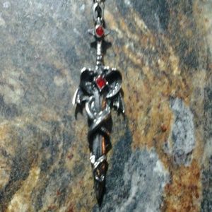 Gothic Snake sword necklace